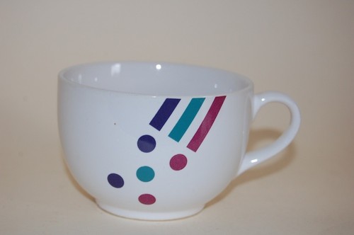 Kaffeetasse keramik weiss bunt - keramik,