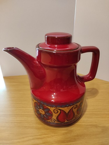 Rote keramikkanne teekanne - rote,